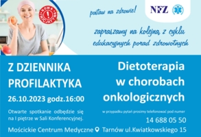 Plakat spotkania "Z dziennika profilaktyka"